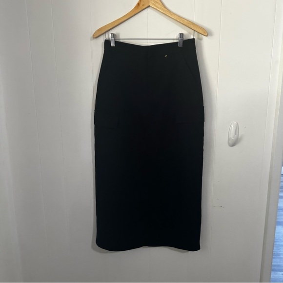 Zara Black Midi Pencil Skirt Work Essential - Picture 1 of 3